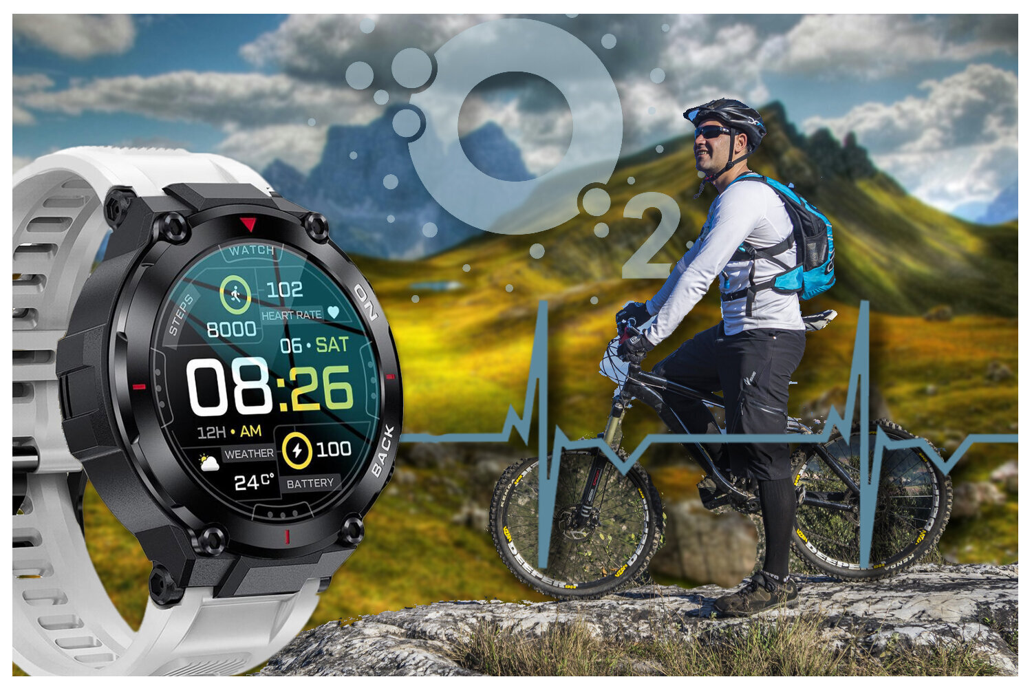 Gravity GT8-6 z GPS kaina ir informacija | Išmanieji laikrodžiai (smartwatch) | pigu.lt