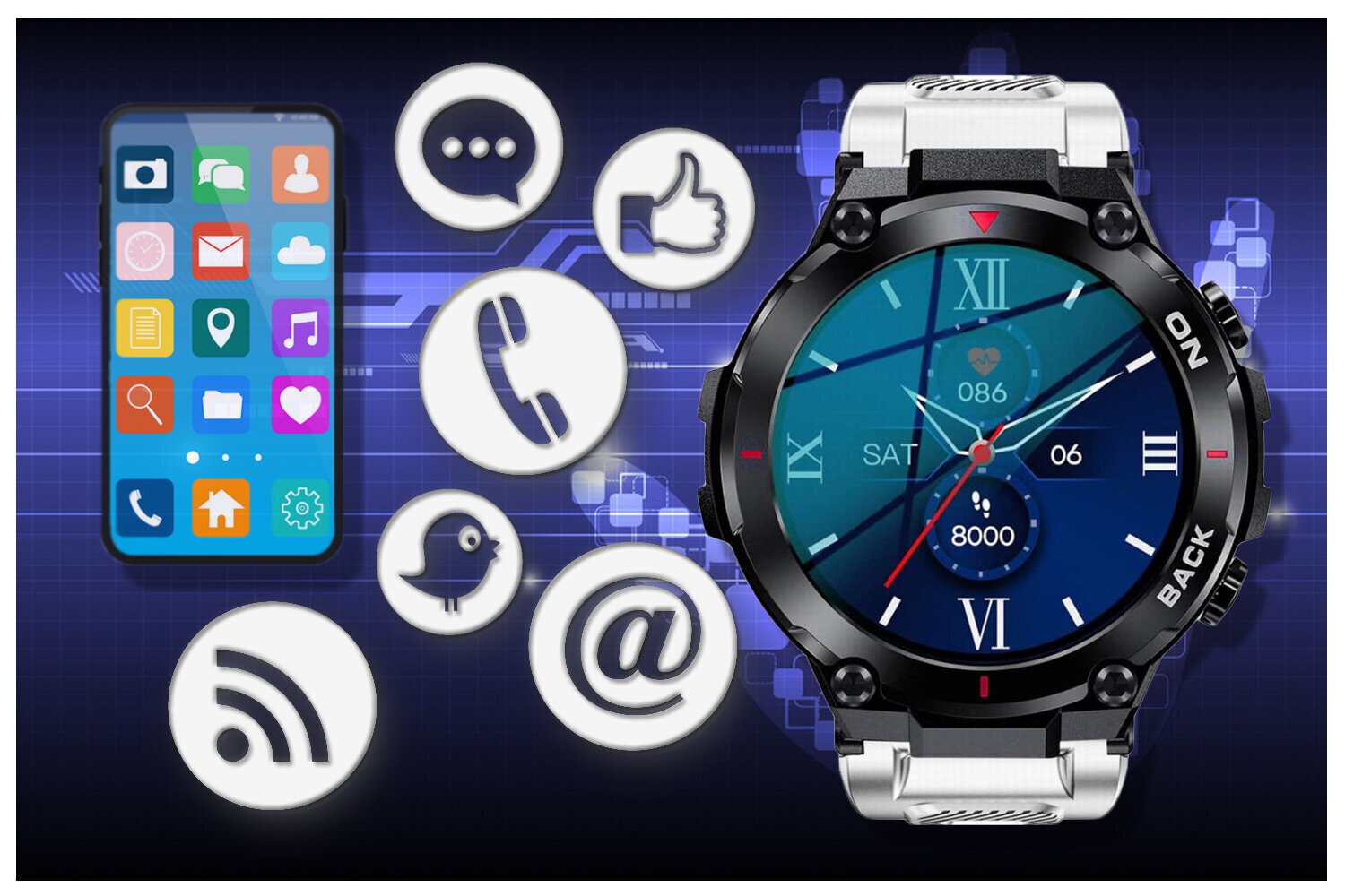 Gravity GT8-6 z GPS kaina ir informacija | Išmanieji laikrodžiai (smartwatch) | pigu.lt