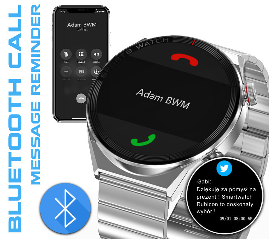 Rubicon RNCE99 kaina ir informacija | Išmanieji laikrodžiai (smartwatch) | pigu.lt