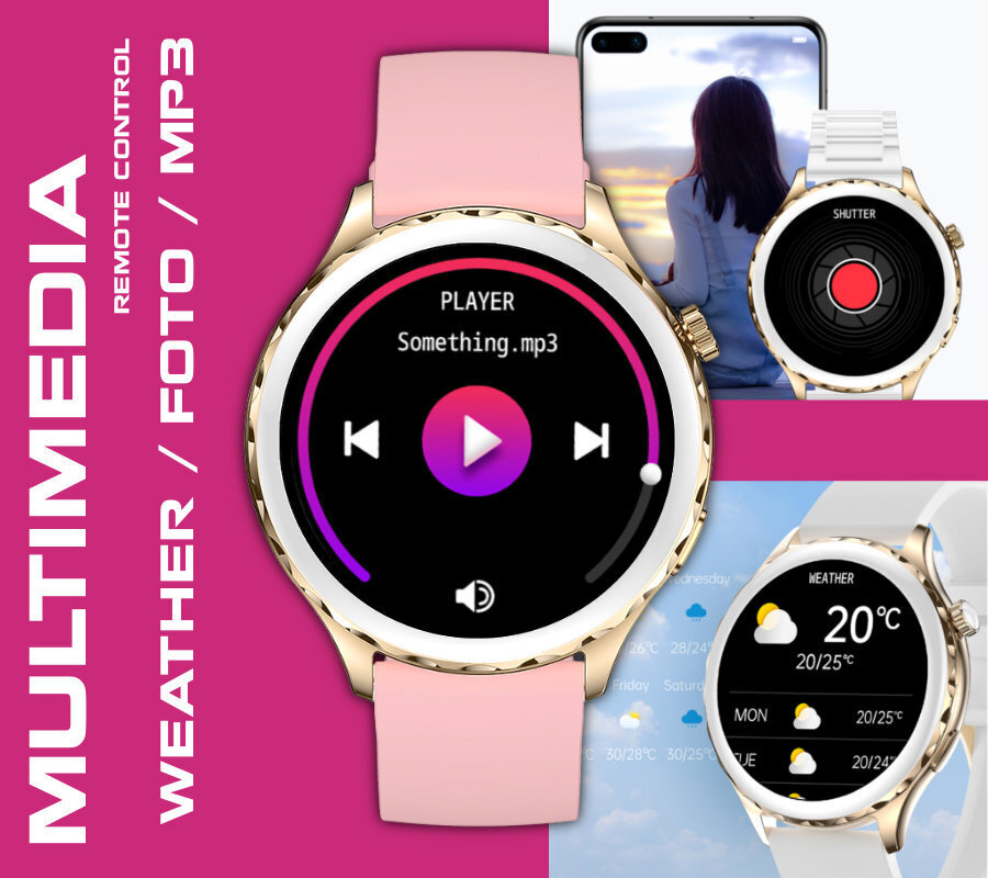 Rubicon RNCF02 Silver цена и информация | Išmanieji laikrodžiai (smartwatch) | pigu.lt