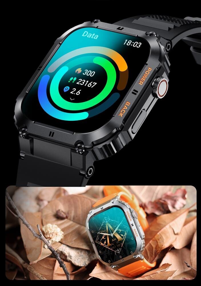 Gravity GT6-1 Black kaina ir informacija | Išmanieji laikrodžiai (smartwatch) | pigu.lt