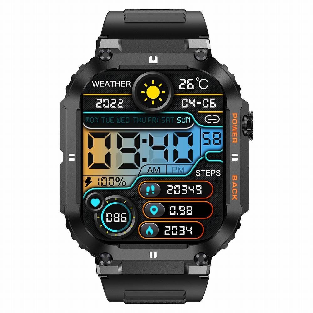 Gravity GT6-1 Black kaina ir informacija | Išmanieji laikrodžiai (smartwatch) | pigu.lt