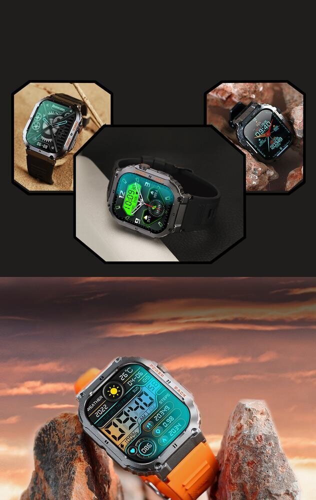 Gravity GT6-1 Black цена и информация | Išmanieji laikrodžiai (smartwatch) | pigu.lt