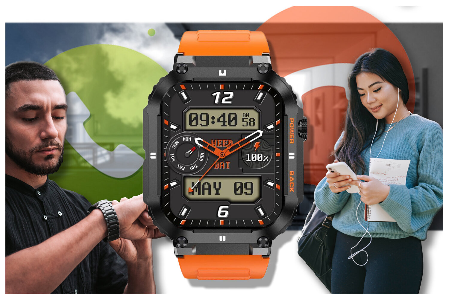 Gravity GT6-3 kaina ir informacija | Išmanieji laikrodžiai (smartwatch) | pigu.lt