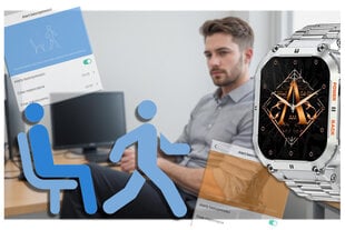 Gravity GT6-7 Silver kaina ir informacija | Išmanieji laikrodžiai (smartwatch) | pigu.lt