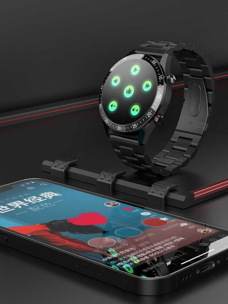 Gravity GT4-2 Black kaina ir informacija | Išmanieji laikrodžiai (smartwatch) | pigu.lt