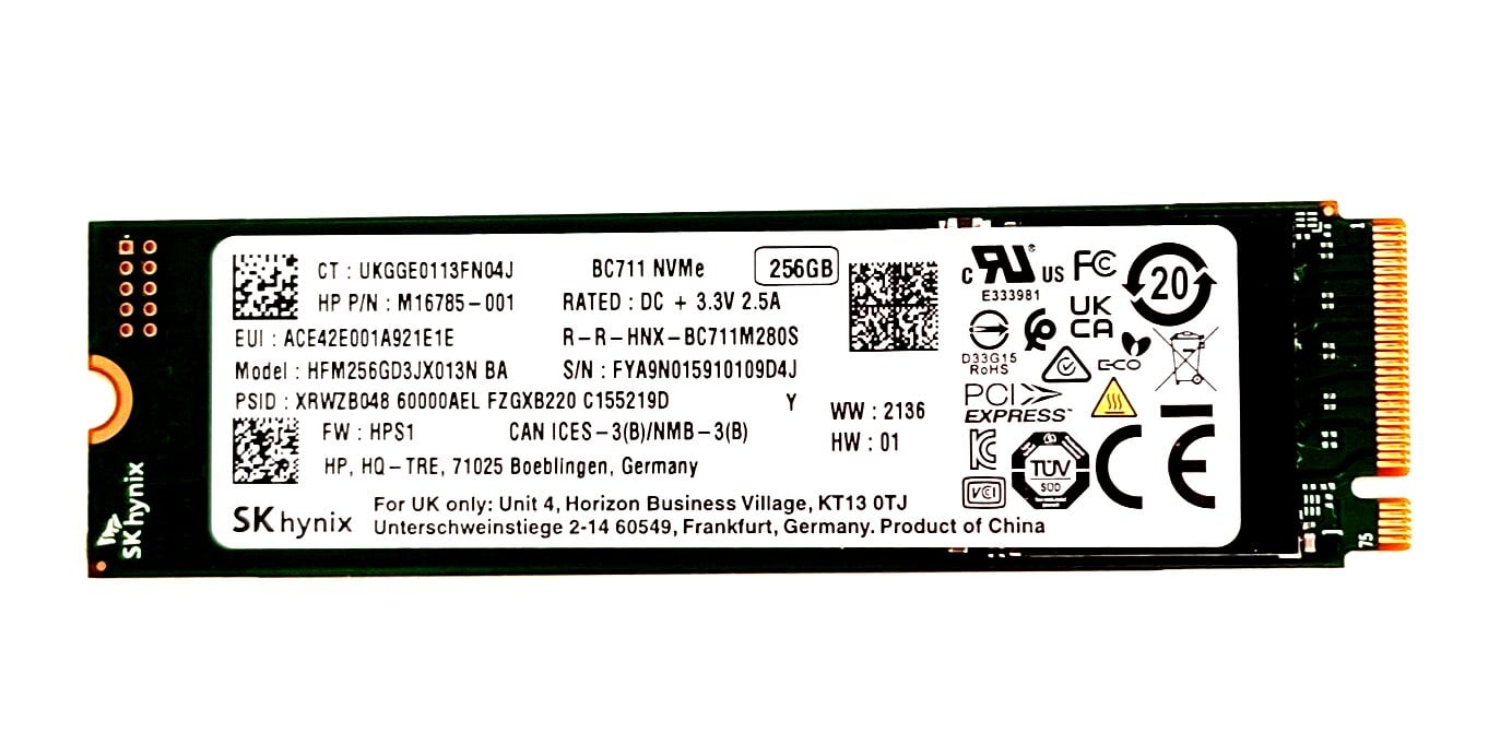SSD Hynix HFM256GD3JX013N 256GB M.2 PCIe kaina ir informacija | Vidiniai kietieji diskai (HDD, SSD, Hybrid) | pigu.lt