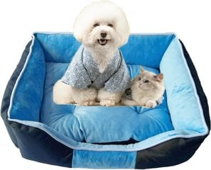 Лежанка для собак Fanlinpt, 80x62x19cм, синяя цена и информация | Лежаки, домики | pigu.lt