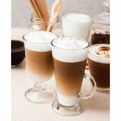 Latte puodelių ir šaukštelių rinkinys, 6 vnt. kaina ir informacija | Taurės, puodeliai, ąsočiai | pigu.lt
