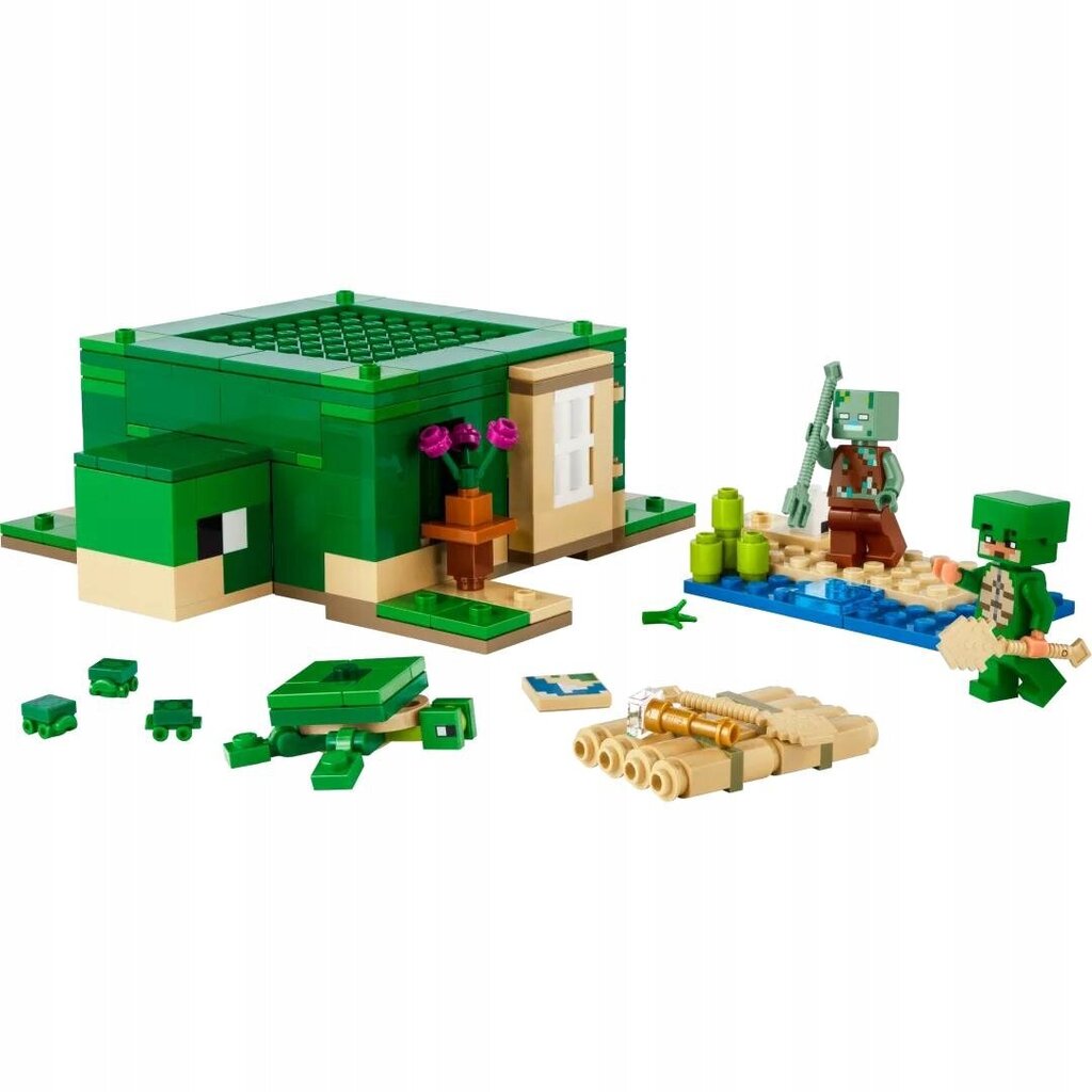 21254 LEGO Minecraft Vėžlių paplūdimio namas kaina ir informacija | Konstruktoriai ir kaladėlės | pigu.lt