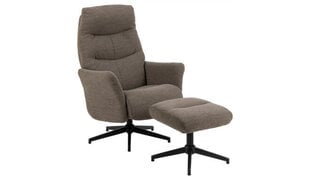 Кресло-реклайнер Actona London, серый цена и информация | Кресла в гостиную | pigu.lt