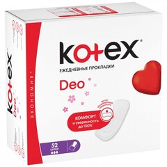 Higieniniai įklotai Kotex Deo, Super, 52 vnt kaina ir informacija | Tamponai, higieniniai paketai, įklotai | pigu.lt