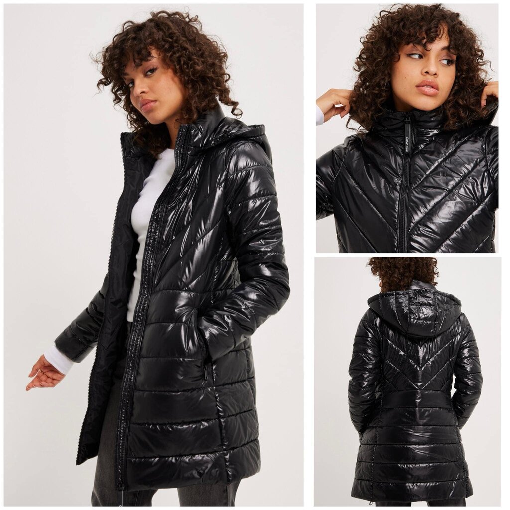 Striukė moterims Calvin Klein Essential Recycled padded coat K20K204868 BEH, juoda kaina ir informacija | Striukės moterims | pigu.lt