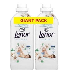 Lenor skalbinių minkštiklis Cotton Fresh, 2x1,2 l kaina ir informacija | Skalbimo priemonės | pigu.lt