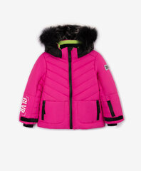 Куртка для девочки GULLIVER With Flowers Print, розовая цена и информация | Куртки, пальто для девочек | pigu.lt