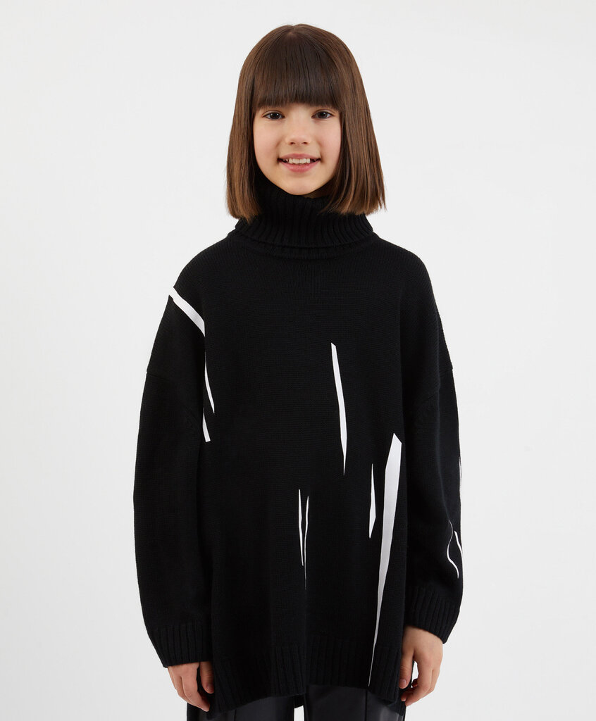 Megztinis mergaitėms Gulliver, juodas kaina ir informacija | Megztiniai, bluzonai, švarkai mergaitėms | pigu.lt