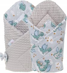 Dvipusis kūdikio vokelis - antklodė Babymam, 80x80 cm, pilka kaina ir informacija | Vokeliai, miegmaišiai, pagalvės | pigu.lt