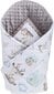 Dvipusis kūdikio vokelis - antklodė Babymam, 80x80 cm, pilka/balta цена и информация | Vokeliai, miegmaišiai, pagalvės | pigu.lt