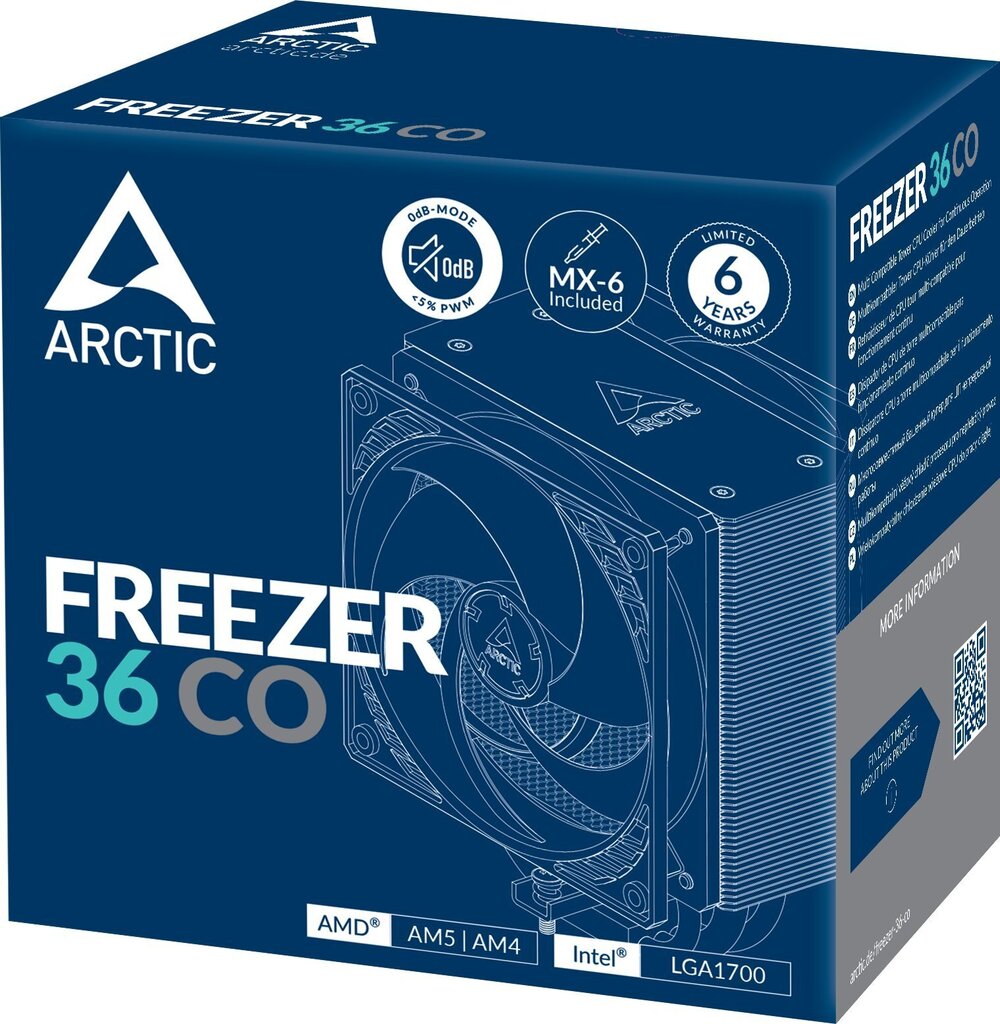 Arctic Freezer 36 CO ACFRE00122A kaina ir informacija | Procesorių aušintuvai | pigu.lt