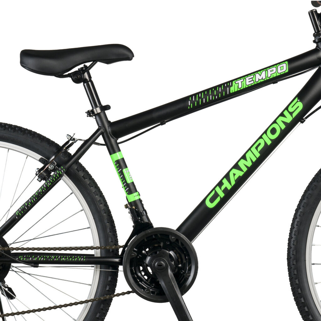 Kalnų dviratis Ozaktac Champions Tempo 26", juodas/žalias цена и информация | Dviračiai | pigu.lt