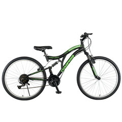 Горный велосипед Champions 26 Arizona (ARI.2602) черный/зеленый (16) цена и информация | Велосипеды | pigu.lt
