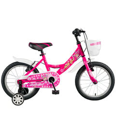 Vaikiškas dviratis Ozaktac GoKidy Hello Girl 16", rožinis kaina ir informacija | Dviračiai | pigu.lt