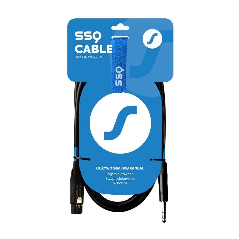 SSQ XLR/6,3 mm, 3 m kaina ir informacija | Kabeliai ir laidai | pigu.lt