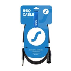 SSQ XLR/6,3 mm, 3 m kaina ir informacija | Kabeliai ir laidai | pigu.lt