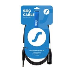 SSQ JSXM5 - XLR vyriška jungtis - Jack stereo 6,3 mm kabelis, 5 m kaina ir informacija | Kabeliai ir laidai | pigu.lt