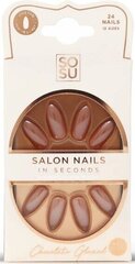 Наклеиваемые ногти Artificial nails Chocolate Salon Nails, 24 шт. цена и информация | Средства для маникюра и педикюра | pigu.lt