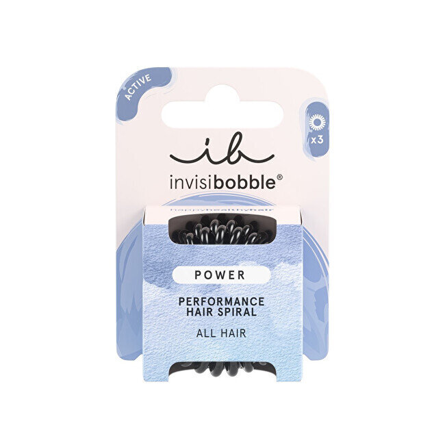 Spiralinės plaukų gumytės Invisibobble Power True Black, 3 vnt. цена и информация | Plaukų aksesuarai | pigu.lt