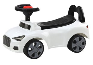 Paspiriama mašinėlė su atlošu Lean Toys, balta kaina ir informacija | Žaislai kūdikiams | pigu.lt