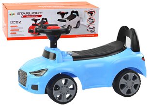 Paspiriama mašinėlė su atlošu Lean Toys, mėlyna kaina ir informacija | Žaislai kūdikiams | pigu.lt