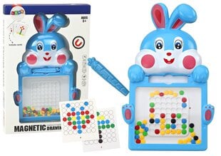 Магнитная доска для рисования с ручкой и узорами Заяц, синяя цена и информация | Развивающие игрушки | pigu.lt