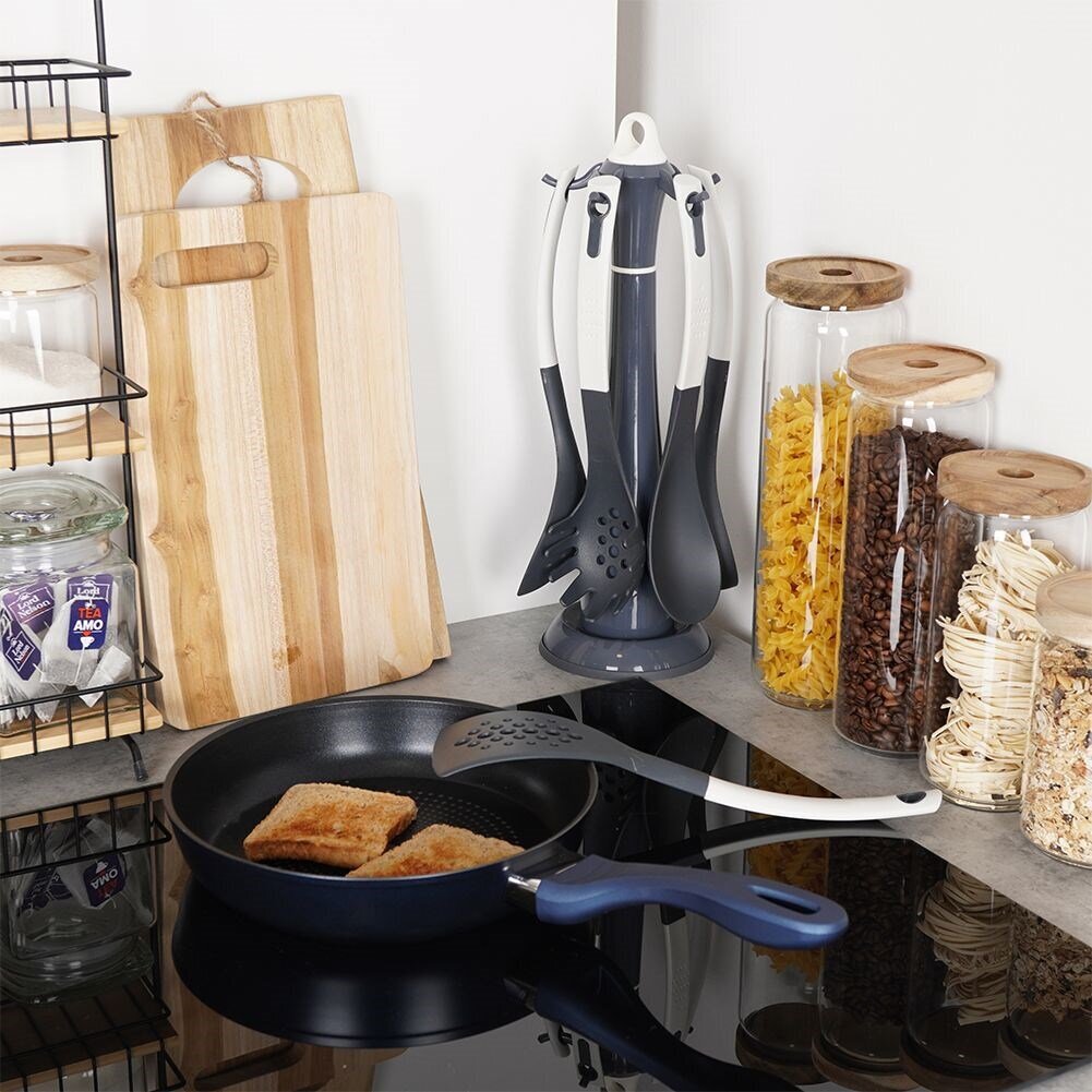 Virtuvės reikmenų rinkinys su stovu, 6 dalių цена и информация | Virtuvės įrankiai | pigu.lt