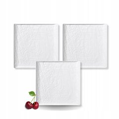Фарфоровая квадратная тарелка белая матовая Wilmax 17x17 см набор из 3 штук цена и информация | Посуда, тарелки, обеденные сервизы | pigu.lt