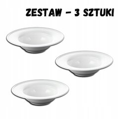 Wilmax 23 см круглая фарфоровая тарелка для песка набор из 3 шт цена и информация | Посуда, тарелки, обеденные сервизы | pigu.lt