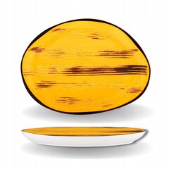 Фарфоровая овальная тарелка зеленая 33*24,5 см цена и информация | Посуда, тарелки, обеденные сервизы | pigu.lt