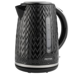 Petra PT3864BLKVDEEU10 Chevron Jug Kettle black цена и информация | Электрочайники | pigu.lt