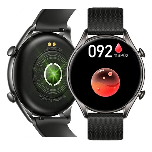 MyPhone Watch EL Black kaina ir informacija | Išmanieji laikrodžiai (smartwatch) | pigu.lt