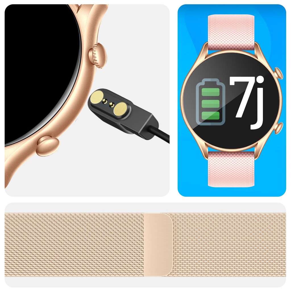 myPhone Watch EL Gold Pink kaina ir informacija | Išmanieji laikrodžiai (smartwatch) | pigu.lt