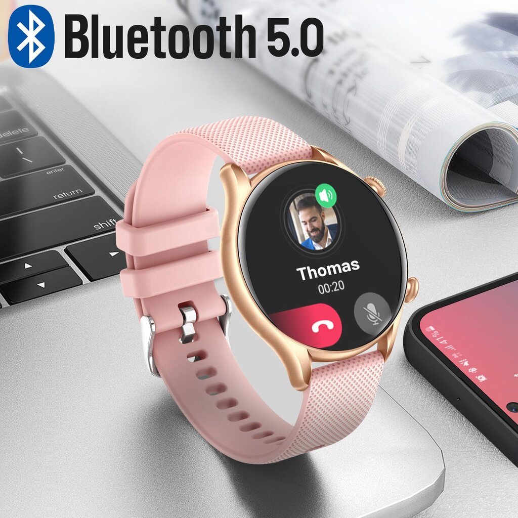 MyPhone Watch EL Gold Pink цена и информация | Išmanieji laikrodžiai (smartwatch) | pigu.lt