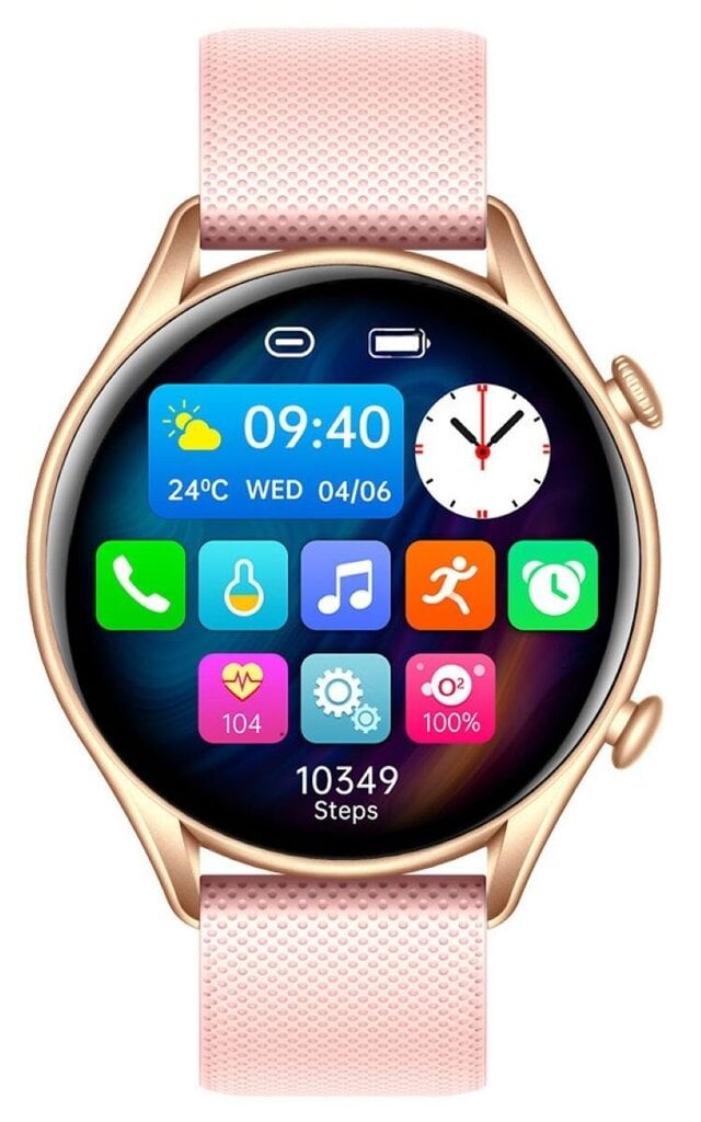 MyPhone Watch EL Gold Pink цена и информация | Išmanieji laikrodžiai (smartwatch) | pigu.lt