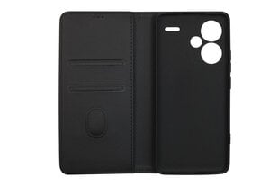 JM Dėklas STAND FLIP CASE for Xiaomi Redmi Note 13 PRO+, juodas kaina ir informacija | Telefono dėklai | pigu.lt