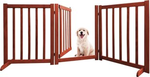 Складные ворота для домашних животных FairyCity, 160 cм x 65 cм x 1.5 cм, красные цена и информация | Средства для дрессировки собак | pigu.lt