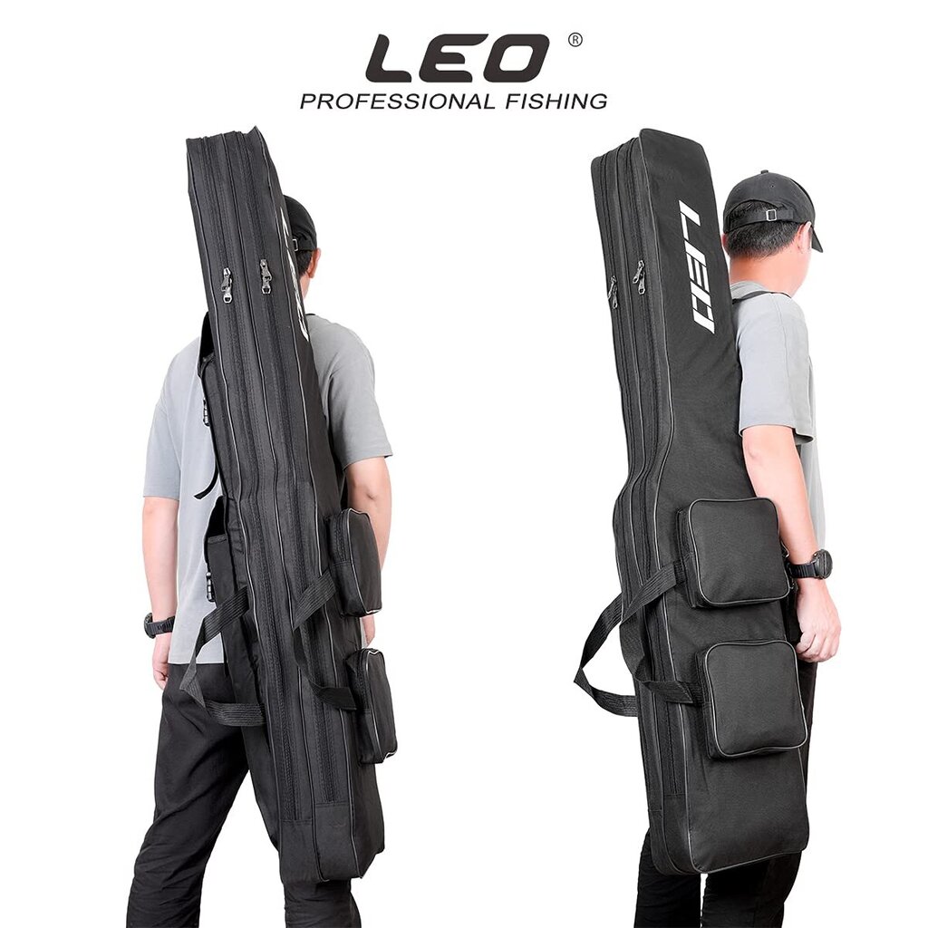 Meškerės krepšys Leo Fishing,130 cm kaina ir informacija | Žvejybinės dėžės, dėklai, kuprinės | pigu.lt