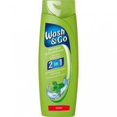 Plaukų šampūnas-kondicionierius Wash & Go 2in1 Sport, 200 ml kaina ir informacija | Šampūnai | pigu.lt