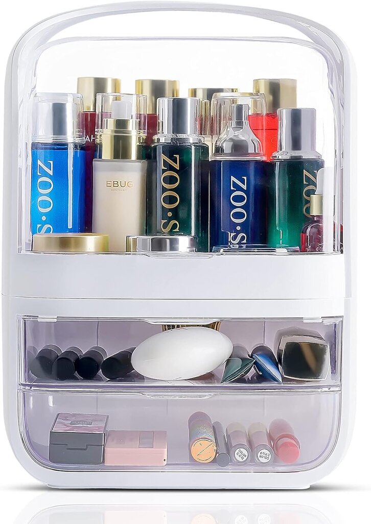 Kosmetikos dežutė su stalčiais Korbi F12, balta, 1 vnt. цена и информация | Kosmetinės, veidrodėliai | pigu.lt