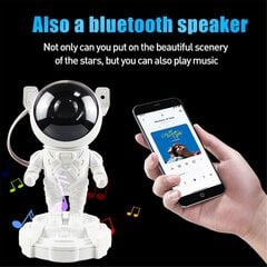 Аккумуляторный проектор галактик и звезд Astronaut с динамиком Bluetooth цена и информация | Праздничные декорации | pigu.lt