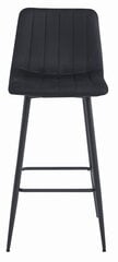 Барный стул CYDRO BLACK, бархатный, черный цена и информация | Стулья для кухни и столовой | pigu.lt